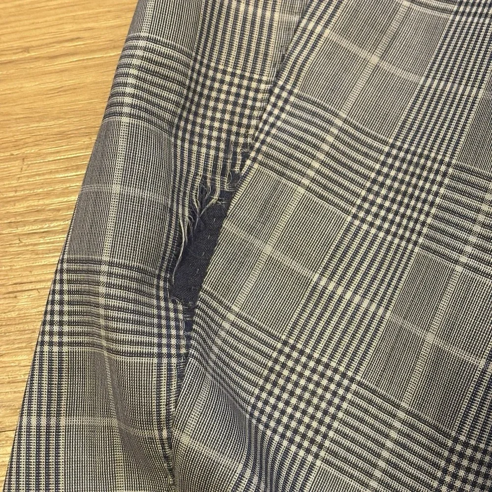 Ermenegildo‎ Zegna Blazer Mens 43L Trofeo 600 Gray Glen Plaid Wool Silk Lining